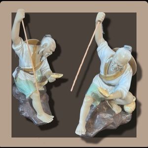 - Vintage Chinese Shiwan Mudman Fisherman